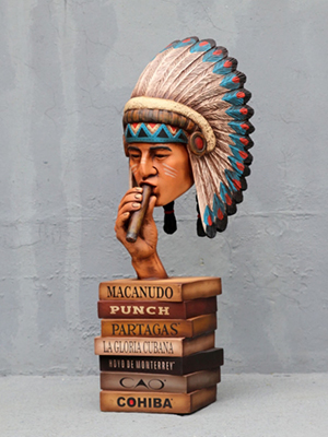Indian Head on Cigar Boxes
