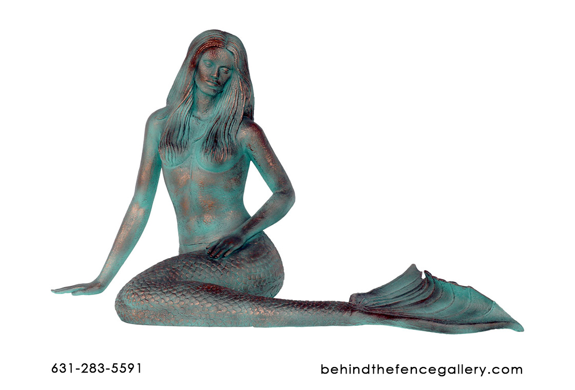 Mermaid Statue in Bronze Finish