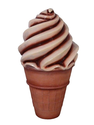 Wafer Cone Soft Serve Chocolate Twist Ice Cream Cone