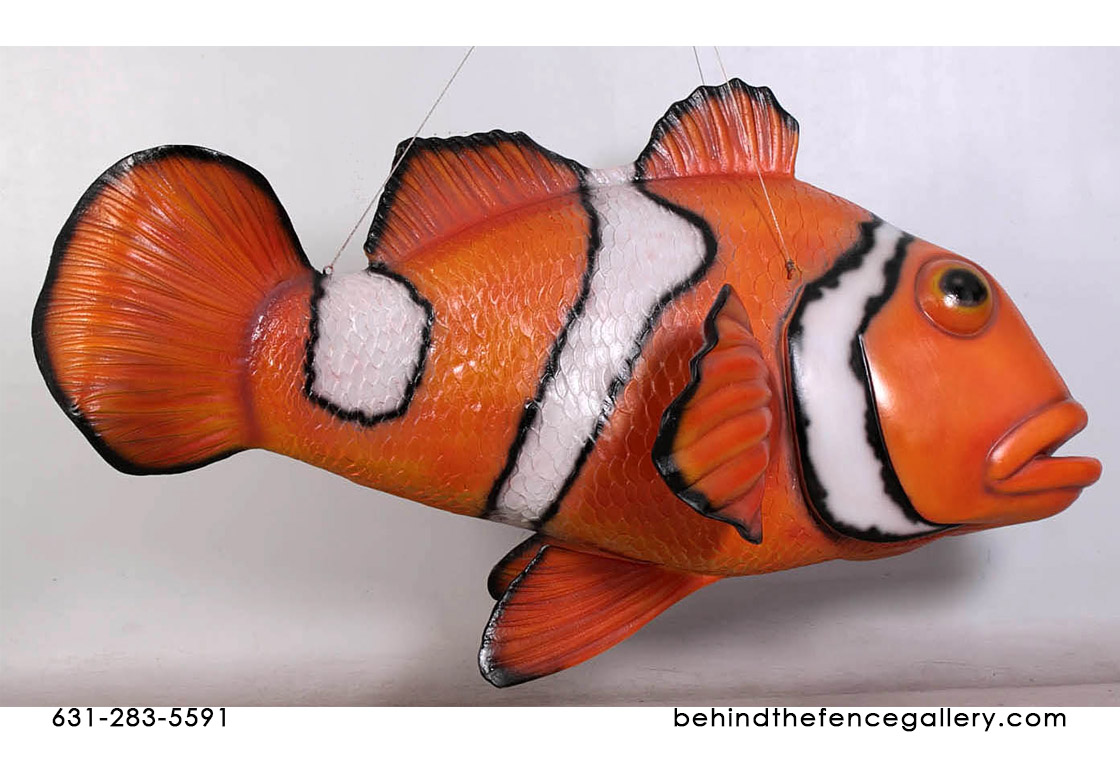 Giant Clownfish Statue - Hanging Fish Sculpture