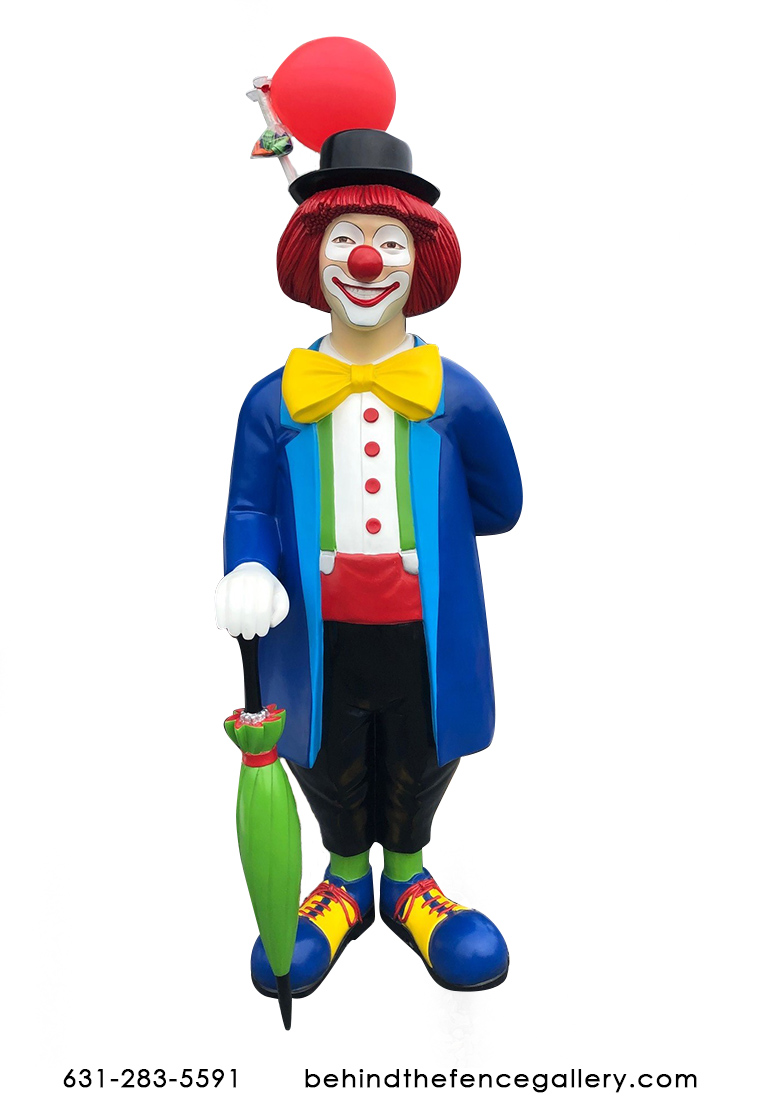 Clown Statue with Balloon Holder