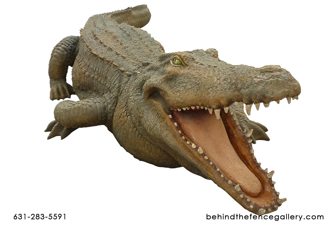 12 ft. Crocodile Statue - Click Image to Close