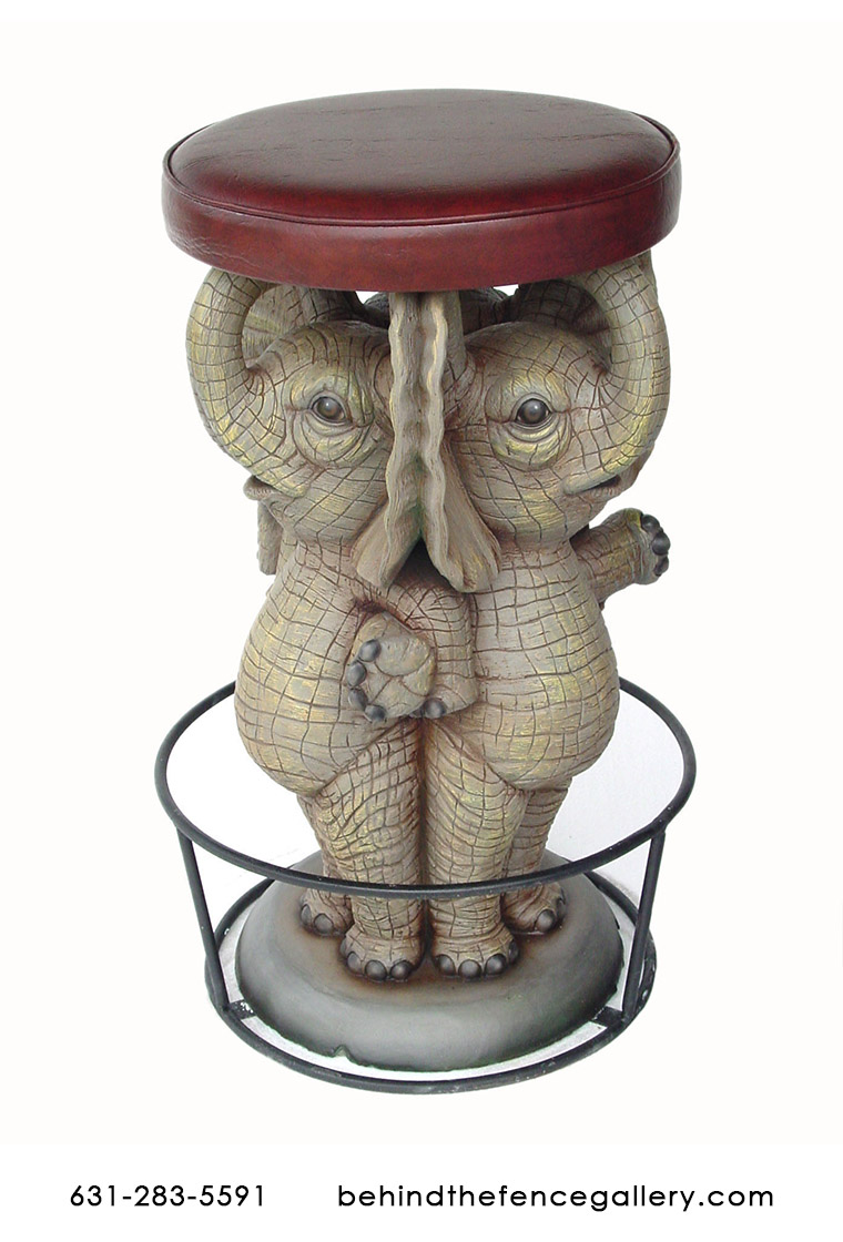 Elephant Bar Stool - Click Image to Close
