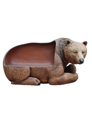 Brown Bear Garden Bench - Click Image to Close