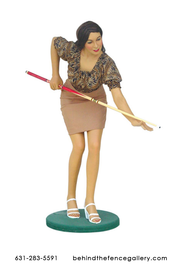 Billiard Girl Statue - Click Image to Close