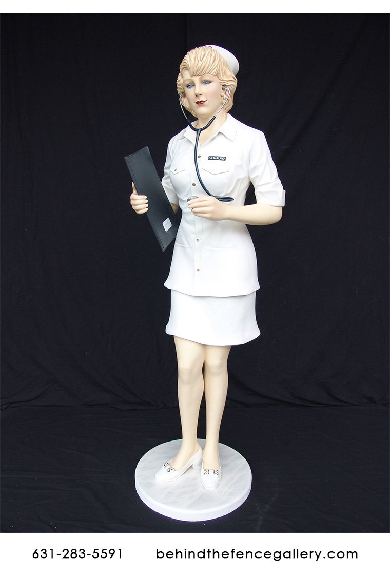 Life Size Female Nurse Statue - Click Image to Close