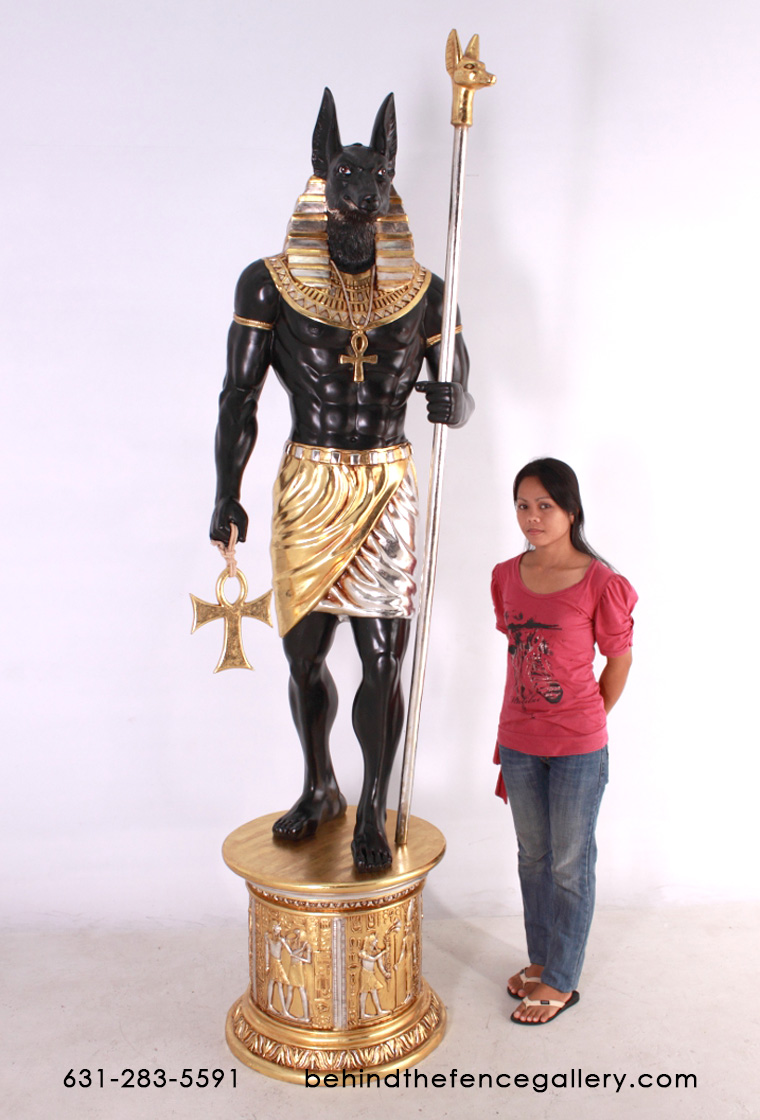 Anubis 6ft.Statue with Base - Click Image to Close