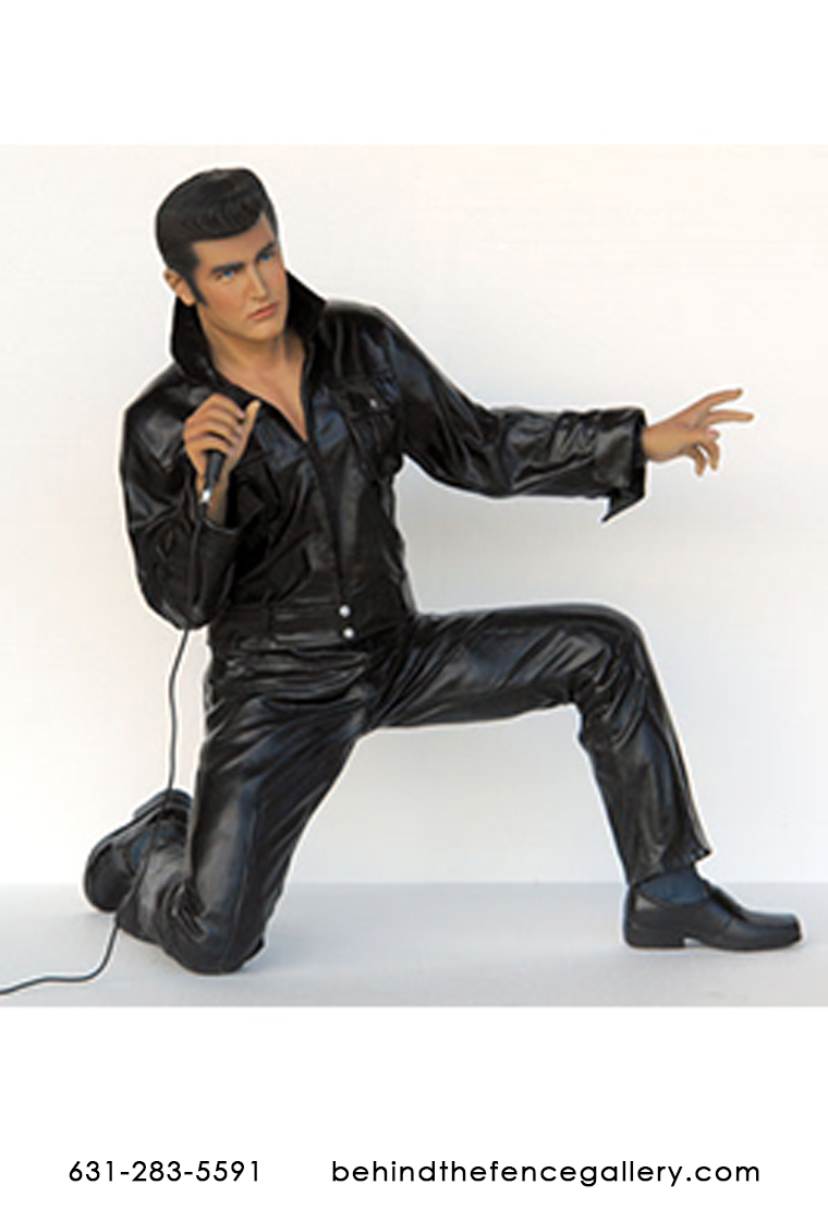 Elvis Kneeling with Microphone 6ft. - Click Image to Close
