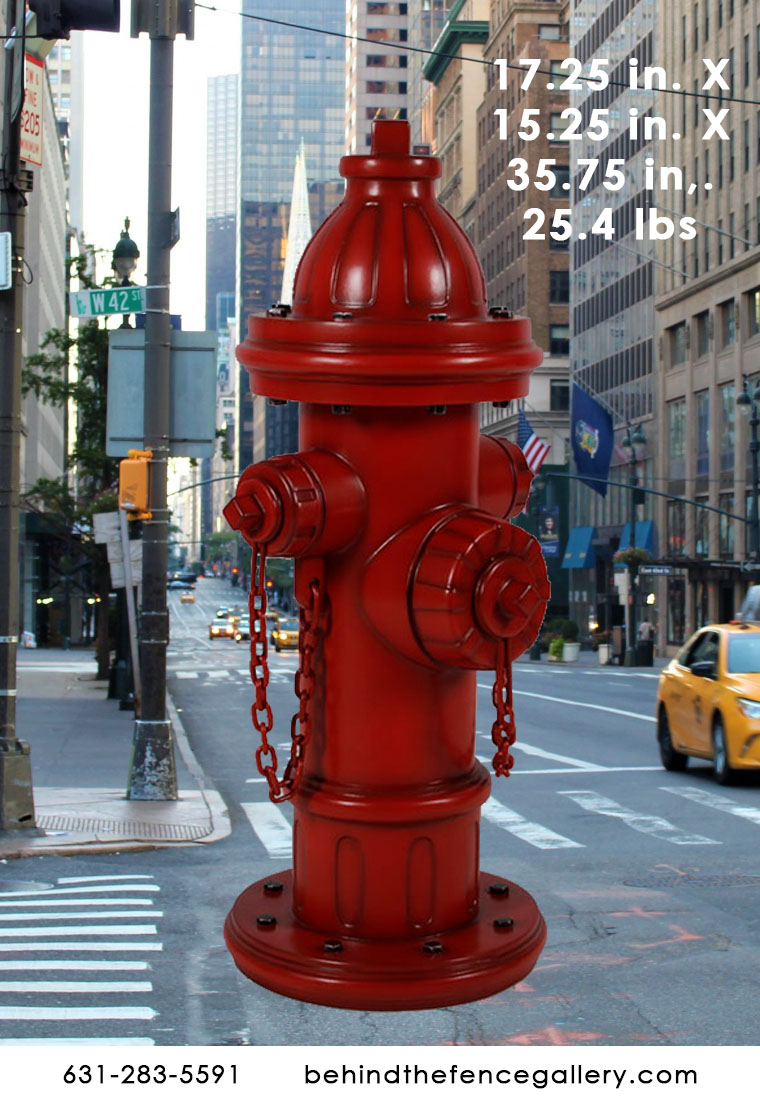 3ft Fire Hydrant Replica Statue - Click Image to Close