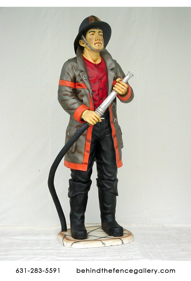 Fireman Statue - 6ft. - Click Image to Close