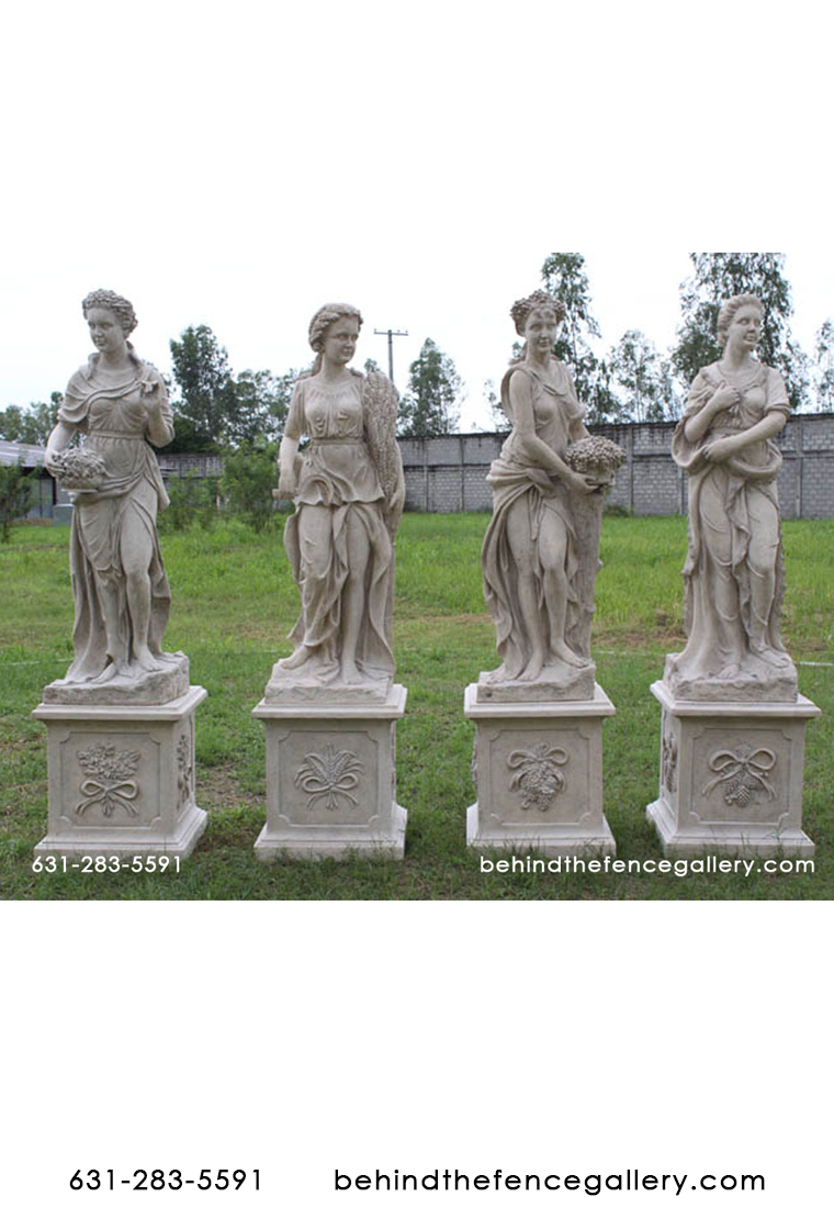 Four Seasons Statues / Roman Stone Finish (Set of 4)