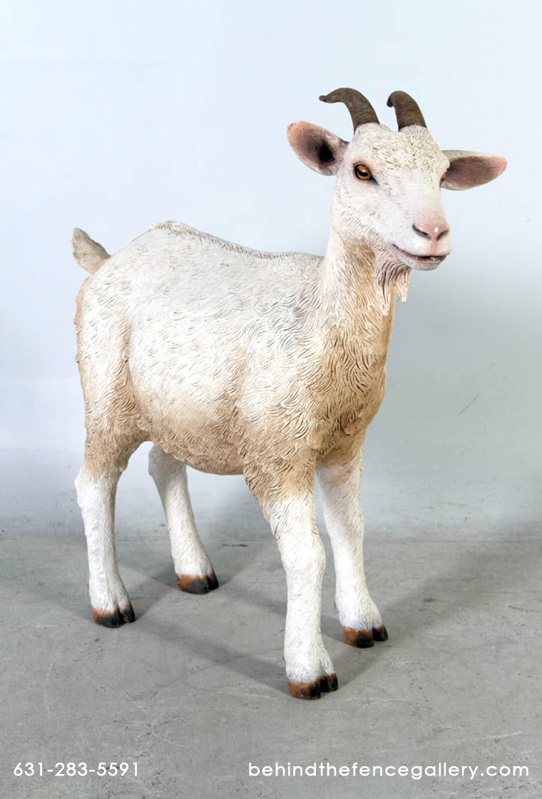 Cream Goat Statue