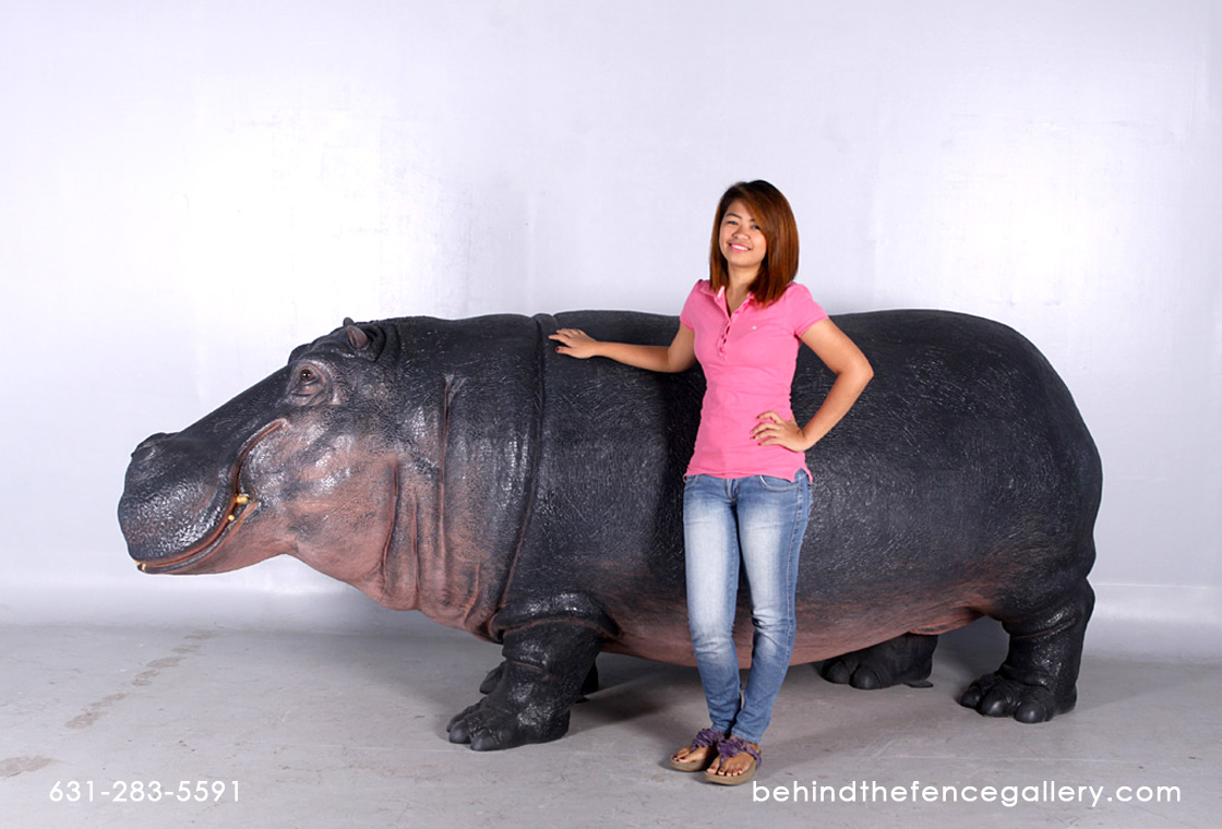 Hippopotamus Statue - Click Image to Close