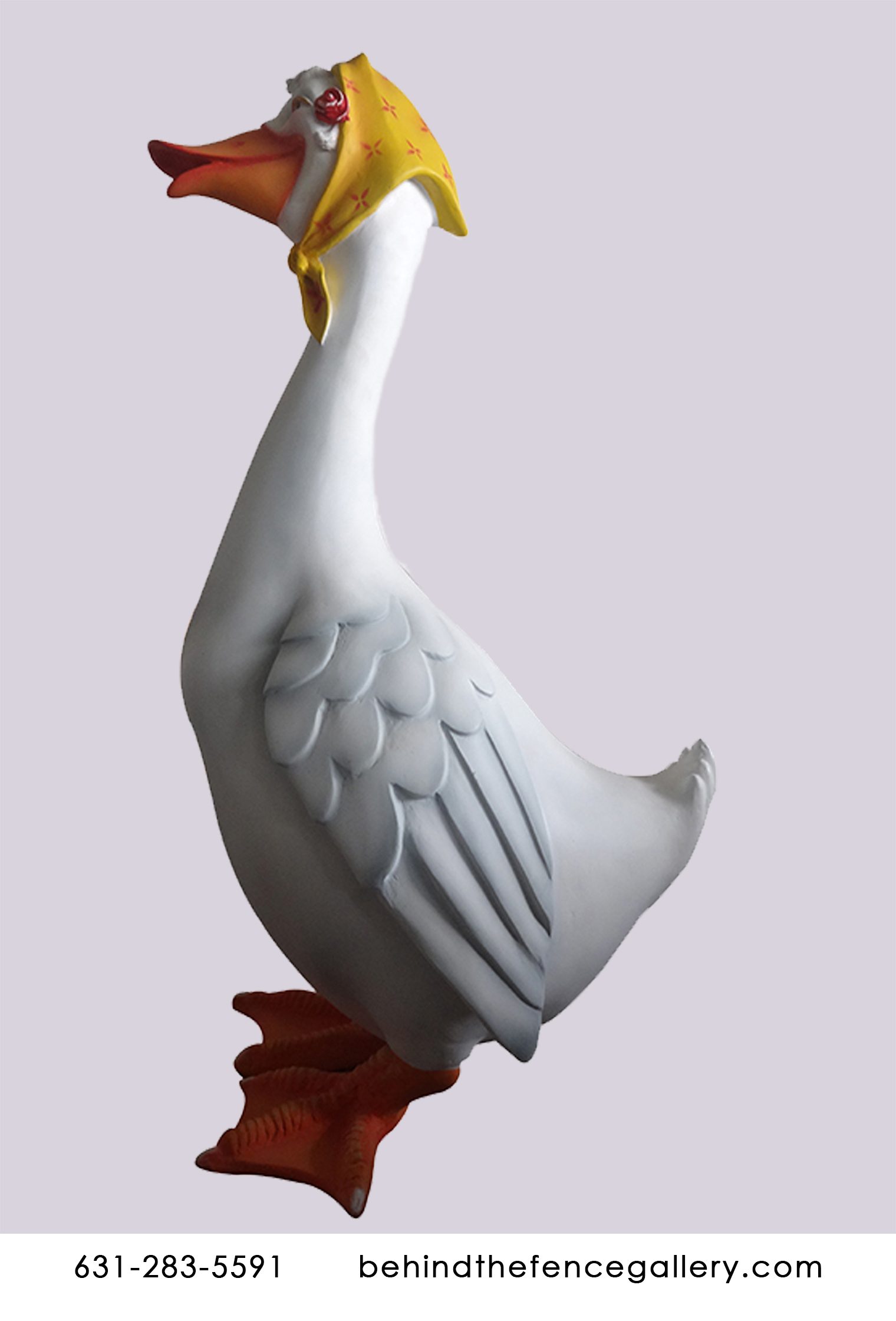 Mother Goose Wearing Scarf Statue - Click Image to Close