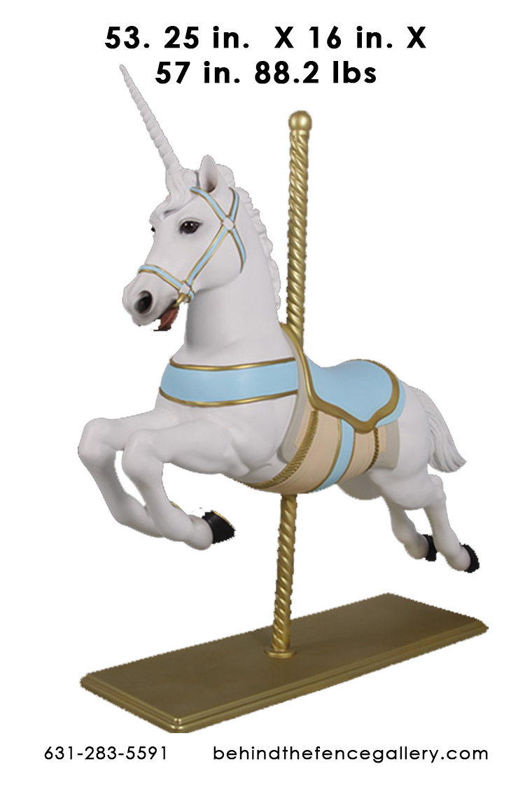 Unicorn Carousel Replica Statue - Click Image to Close