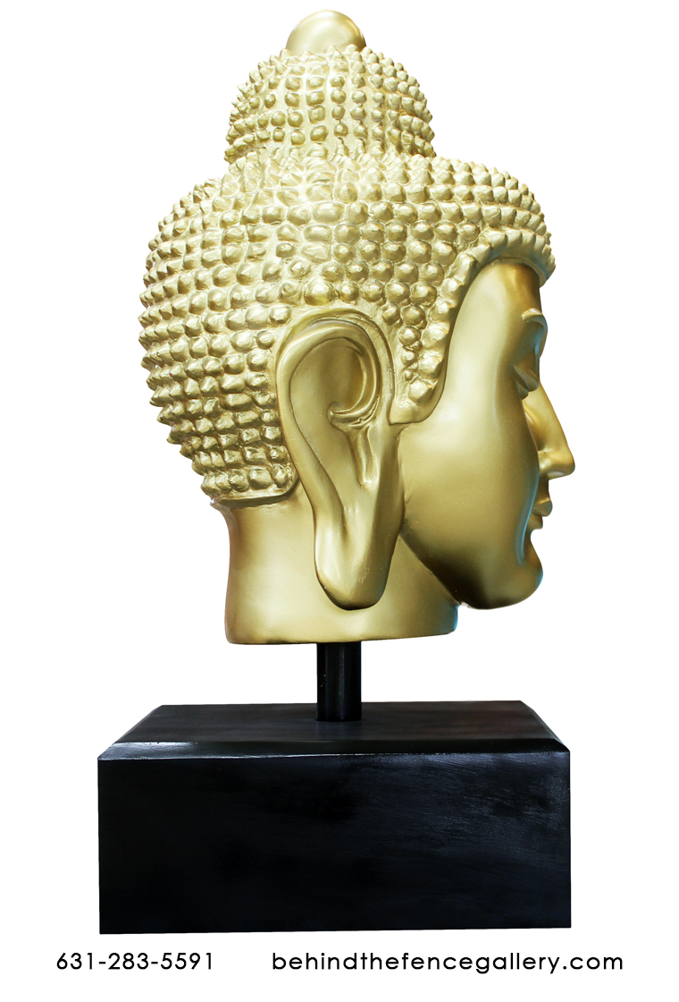 Gold Buddha Head on Base