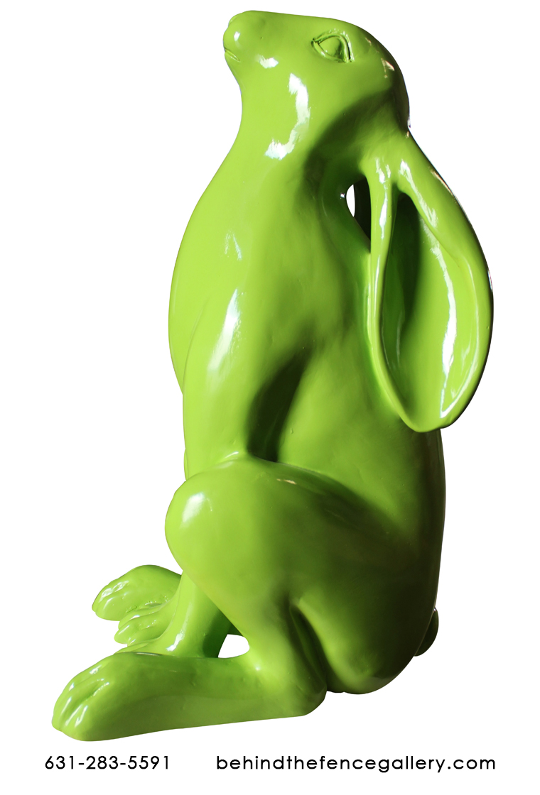 Green Pop Art Life Size Rabbit Statue