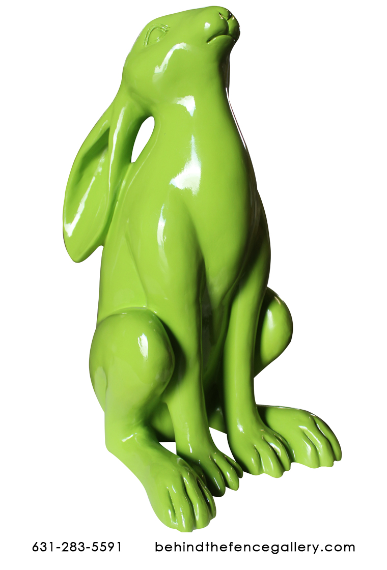 Green Pop Art Life Size Rabbit Statue