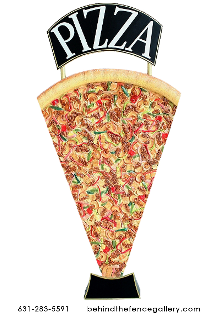 Jumbo Pizza Slice Advertising Sign Sculpture - Click Image to Close