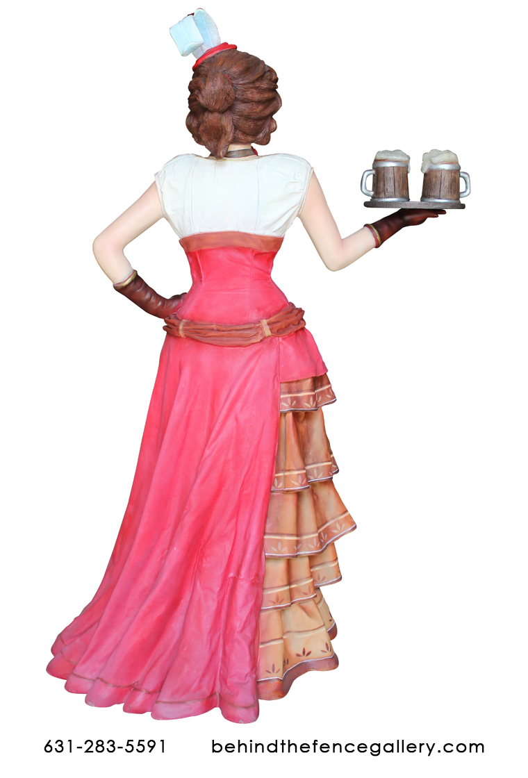 Old Western Country Saloon Woman Life Size Restaurant Decor