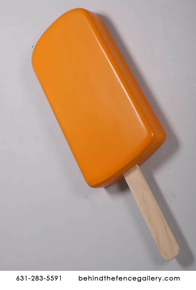 Giant Wall Hanging Orange Ice Cream Popsicle Statue