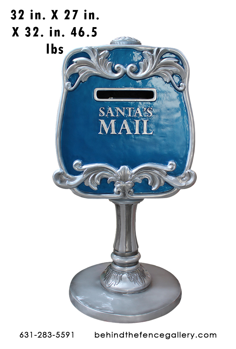 Santa's Mailbox (Blue/Silver) - Click Image to Close