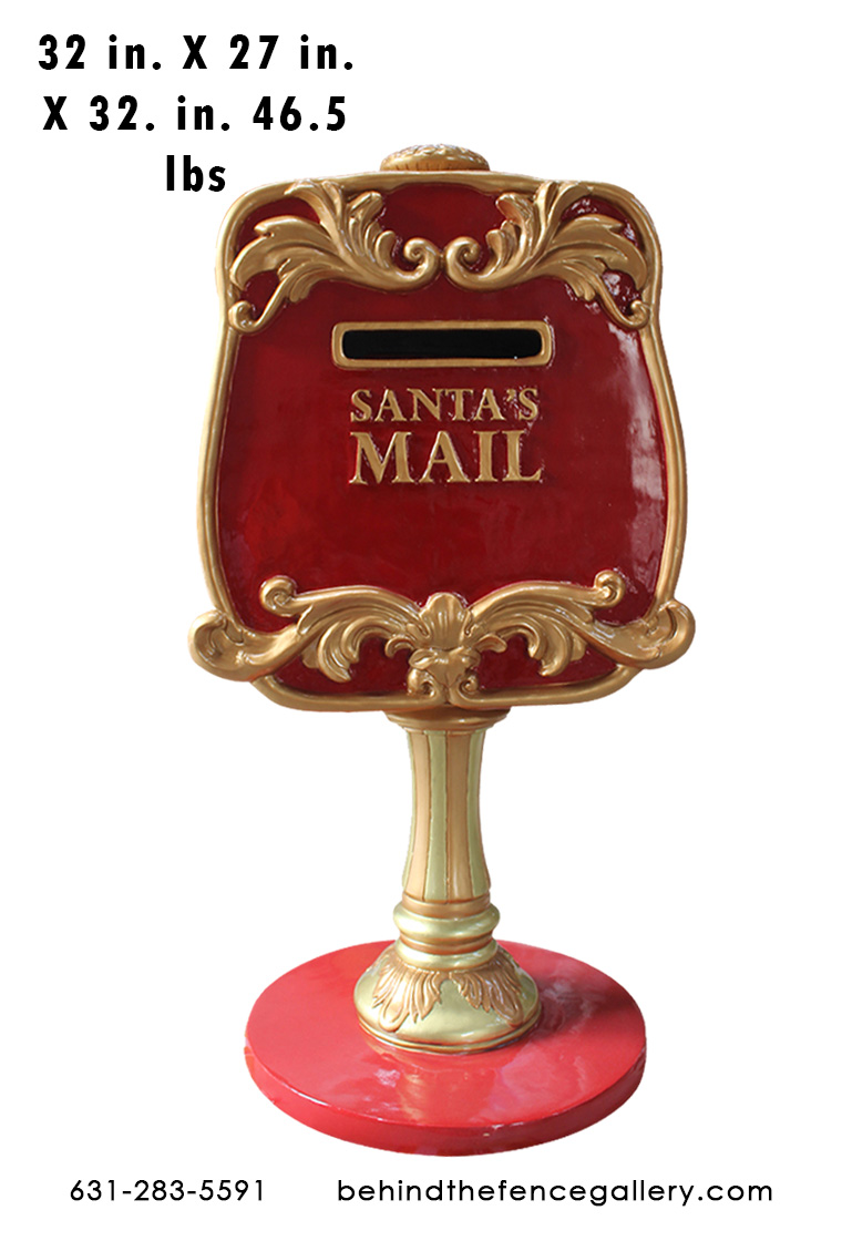 Santa's Mailbox (Red/Gold) - Click Image to Close