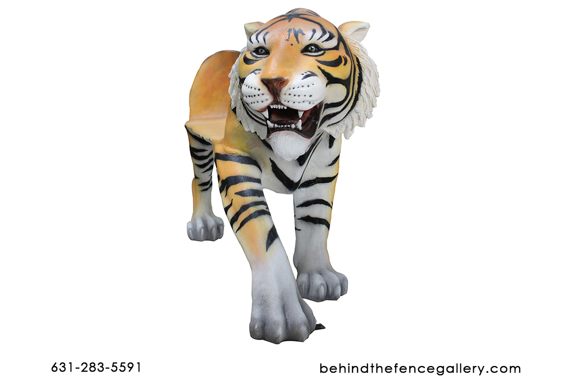 Tiger Bench Statue Safari Theme Prop