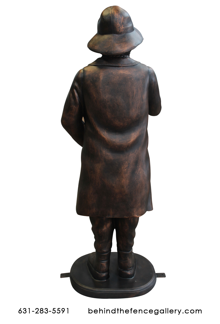 Fisherman: 4ft Tall Fisherman Statue in Bronze Finish