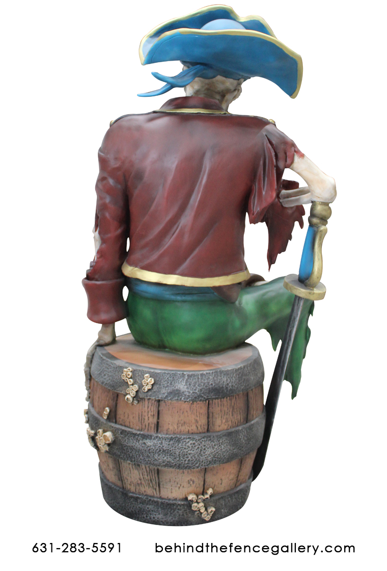 Eternal Pirate Skeleton With Beer Undead Life Size Statue