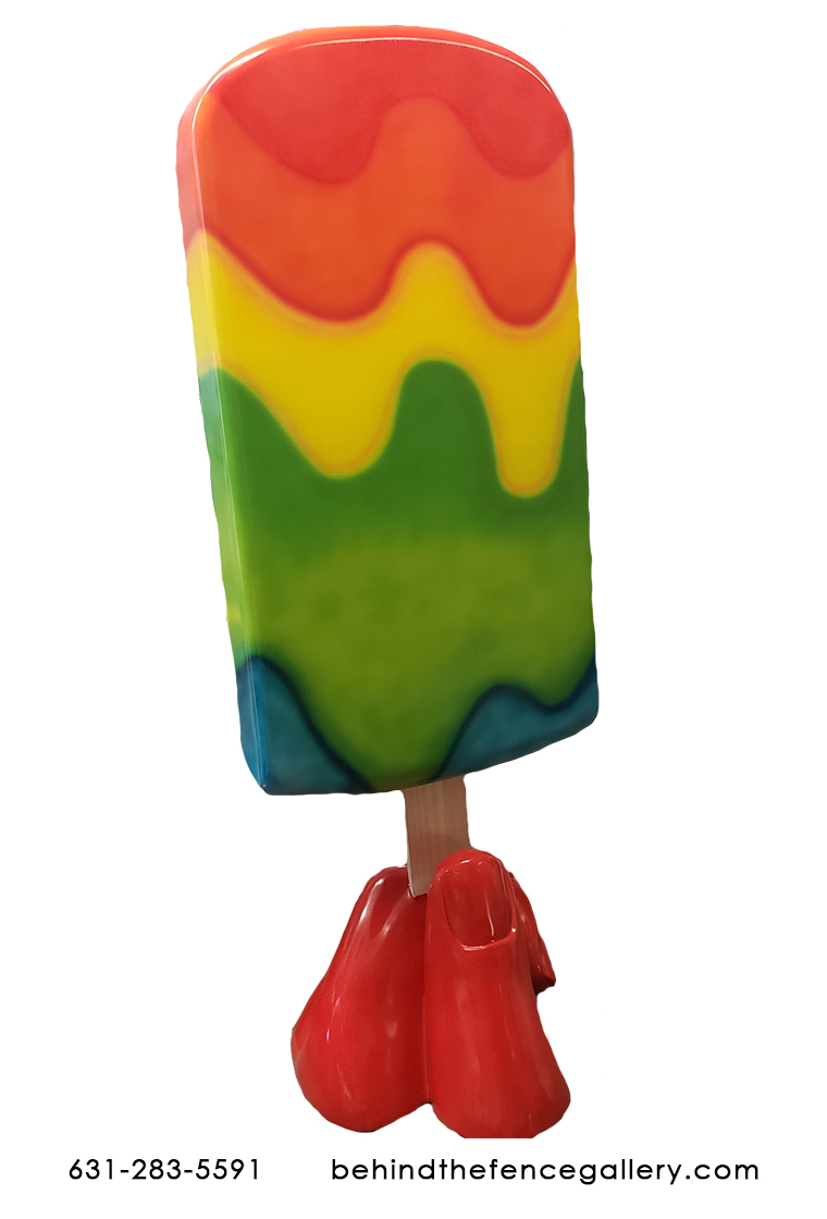 6 ft Tall Tie Dye Popsicle Statue - Click Image to Close