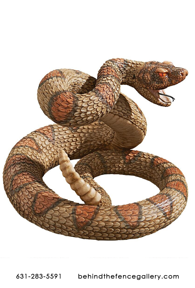 Western Diamond Back Rattlesnake Statue