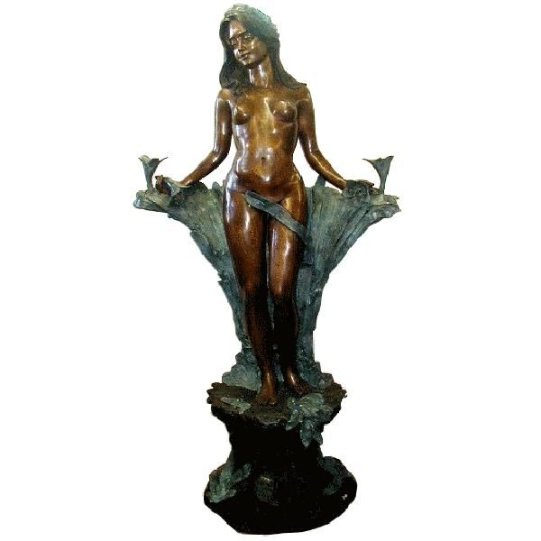 Bronze Nude Woman Fountain