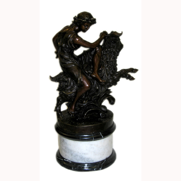 Bronze Woman with Goat