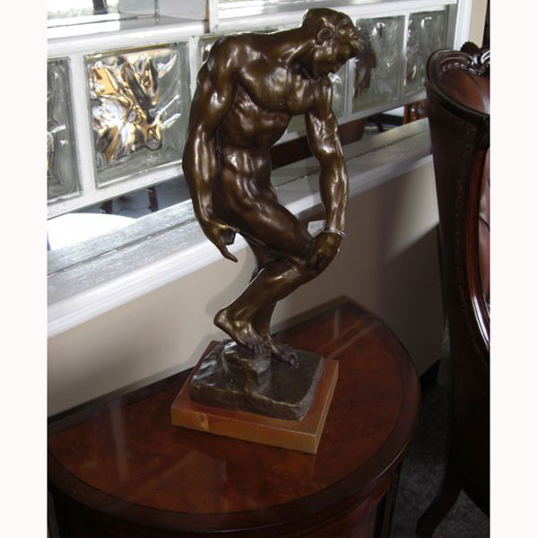 Bronze Nude Hercules Statue - Click Image to Close