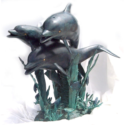Bronze Dolphin Fountain - Click Image to Close