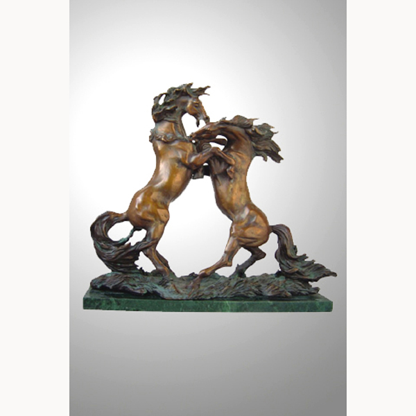 Bronze Battle Horse Sculpture