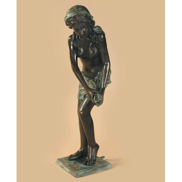 Bronze Standing Girl Fountain