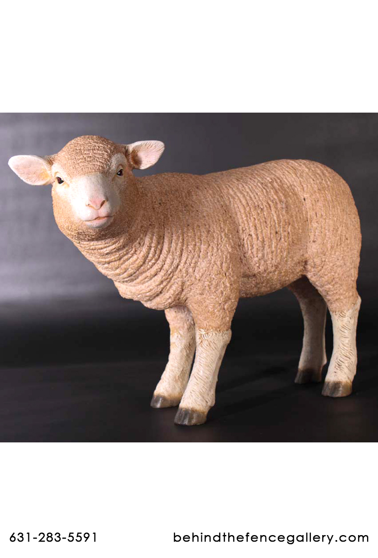 Fiberglass Standing Merino Lamb
