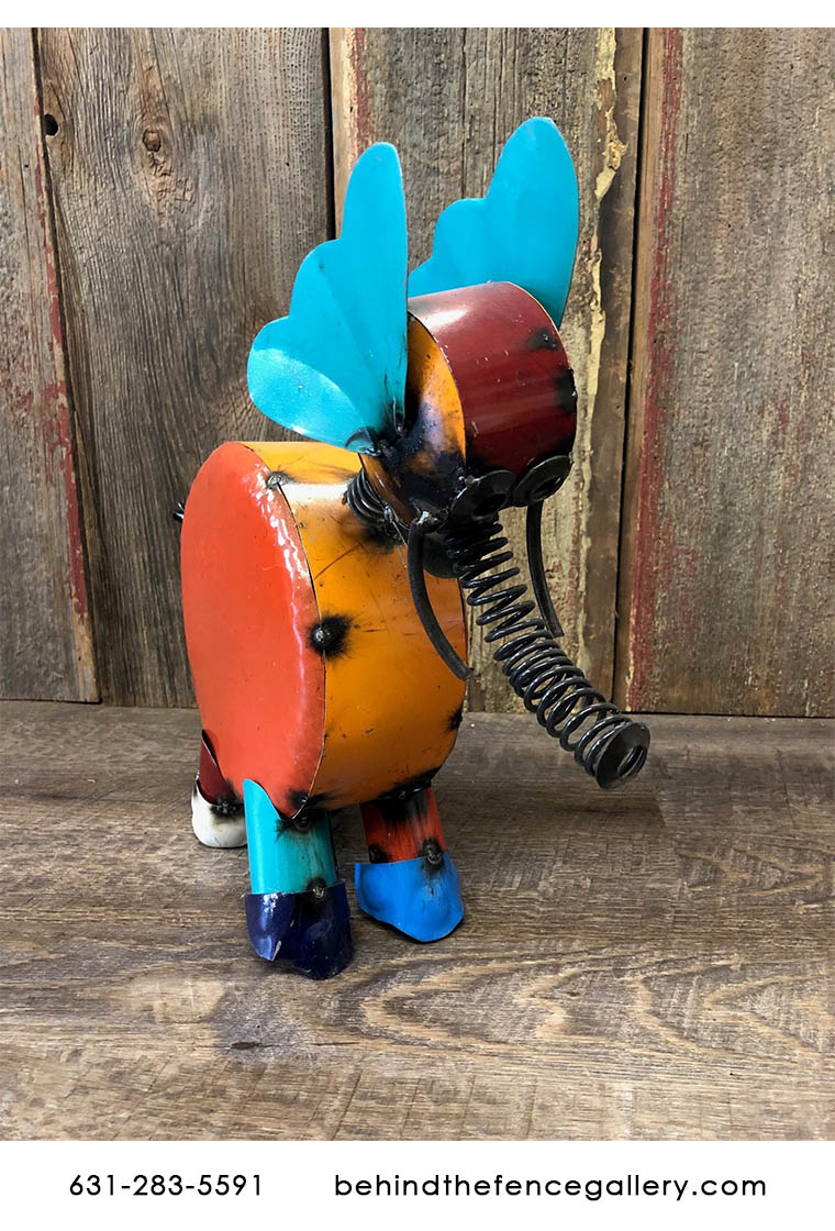 Recycled Metal Elephant Statue - Click Image to Close
