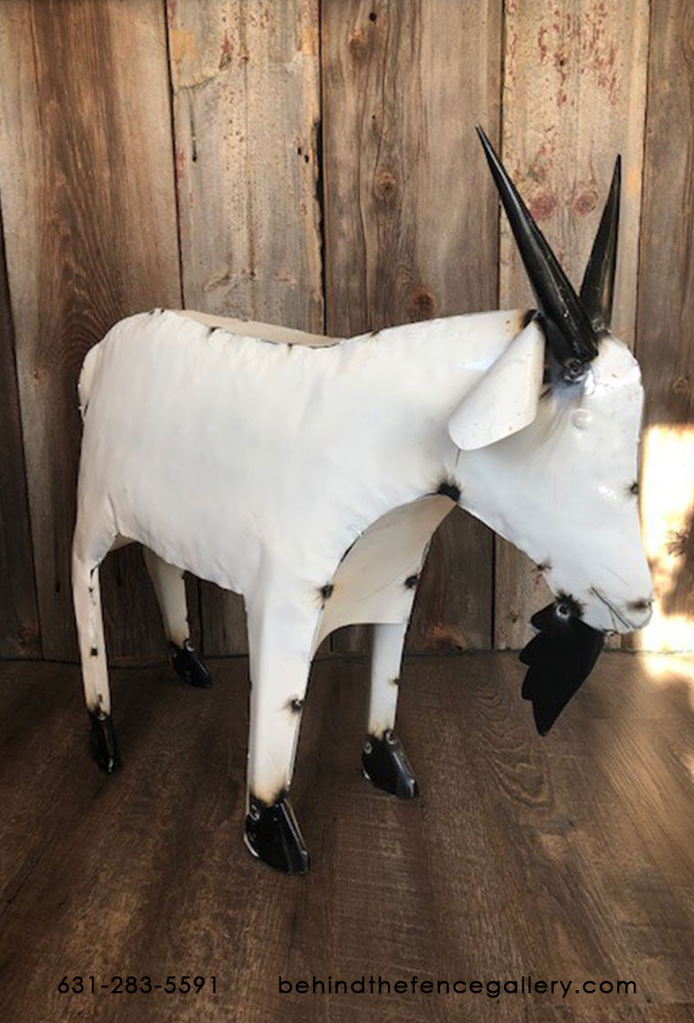 Recycled Metal Goat Statue - Large