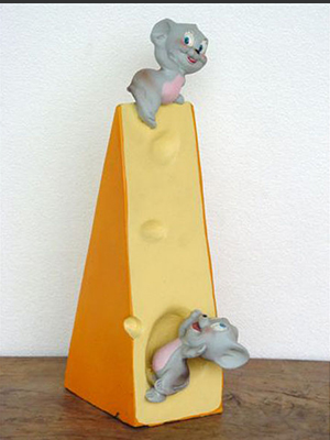 Mice on a wedge of Cheese