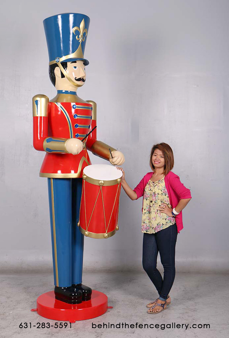 9 ft. Toy Soldier with Drum Statue