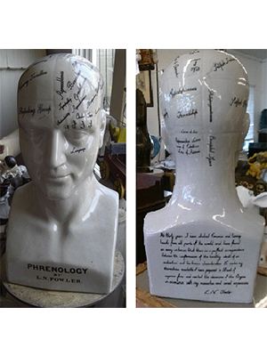 Phrenology Head Statue - Small - Click Image to Close