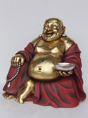 Buddha Sitting-Red and Gold