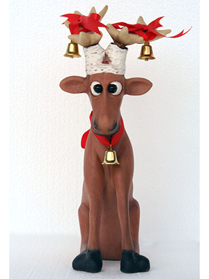 Christmas Funny Reindeer Sitting 1 Ft.