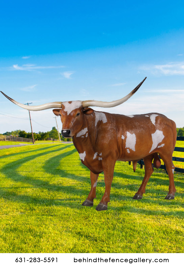 Texas Longhorn Steer Statue