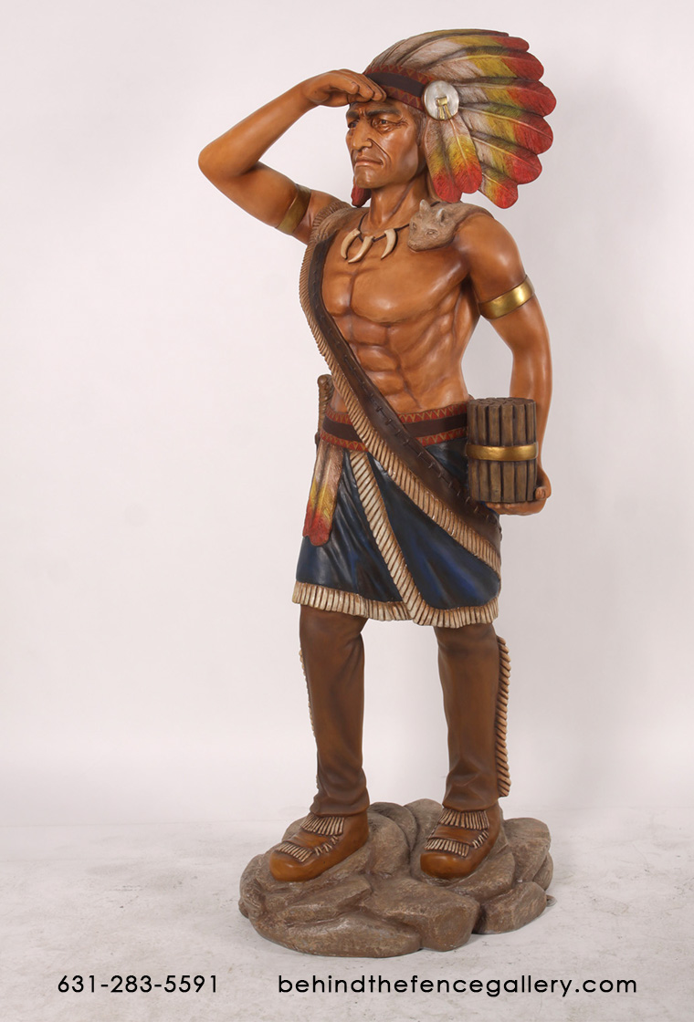 Indian Statue 6ft Tobacco Cigar Store Prop