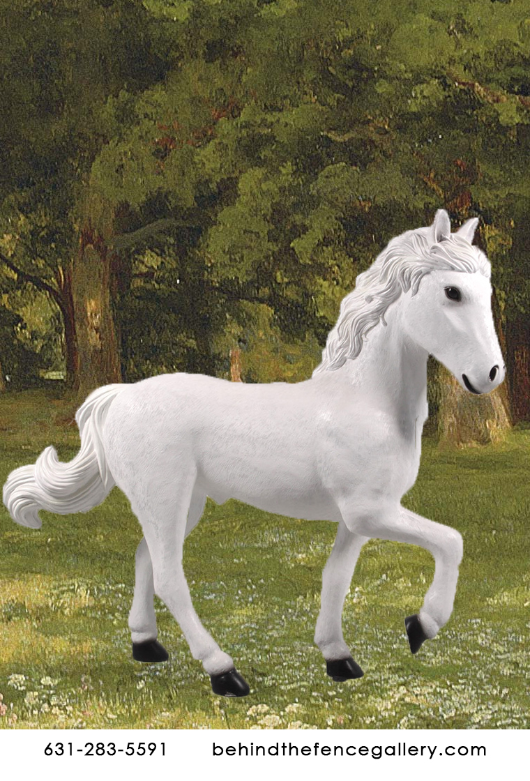 White Horse Statue - 4ft