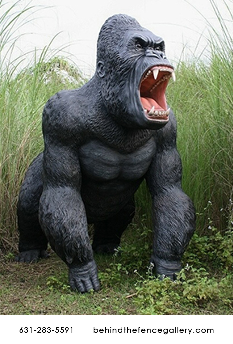 Life Size Gorilla Statue with Baby,Gorilla Garden Statue